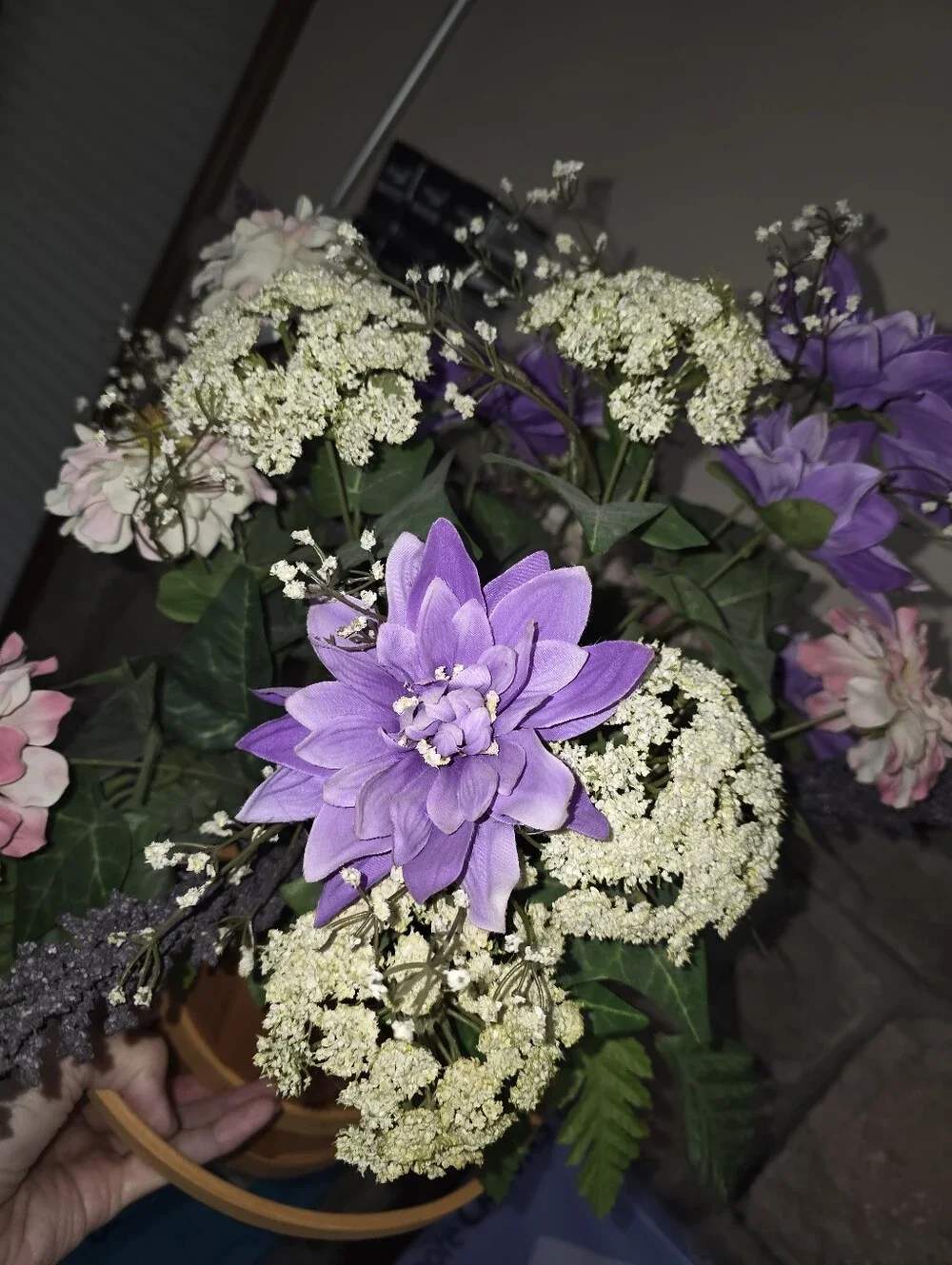 Beautiful Flower Arrangement In Heavy Basket